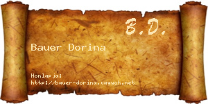 Bauer Dorina névjegykártya